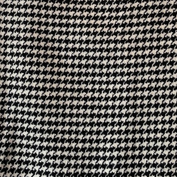 Dark Academia Apostrophe Houndstooth Stretch Straight Skirt Size 8 Wool Blend - Picture 2 of 3
